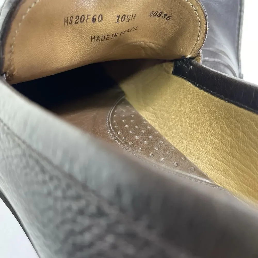 Men’s Peter Millar Crown Hyperlight Leather Brown Penny Loafer Size 10.5M Driver
